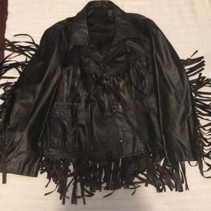 Tassel Leather Jacket